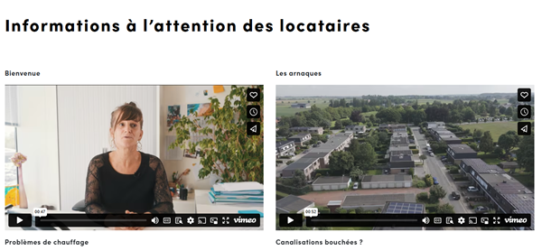 Plus d’infos pour nos locataires